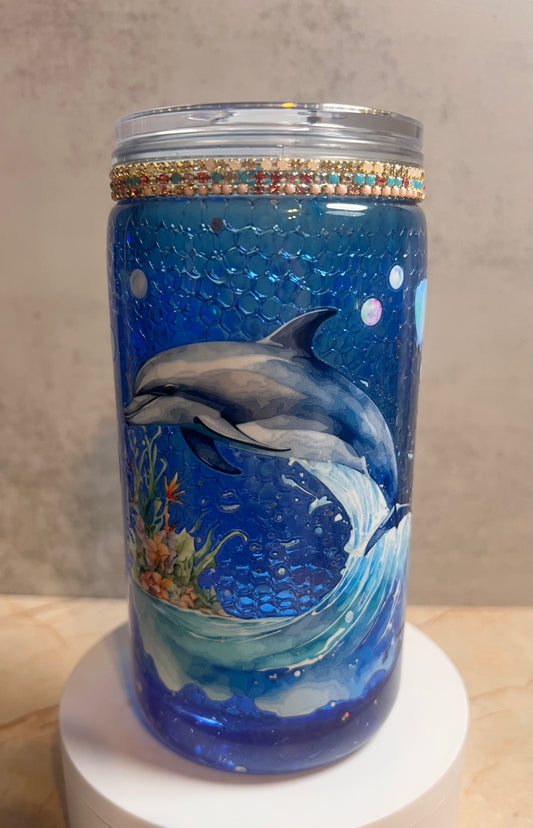 Dolphin in Water Beads and Glitter