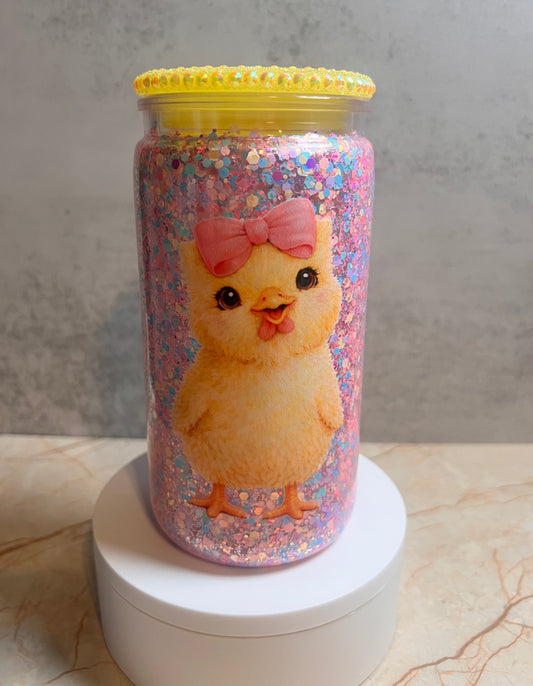 Chick Glitter Tumbler