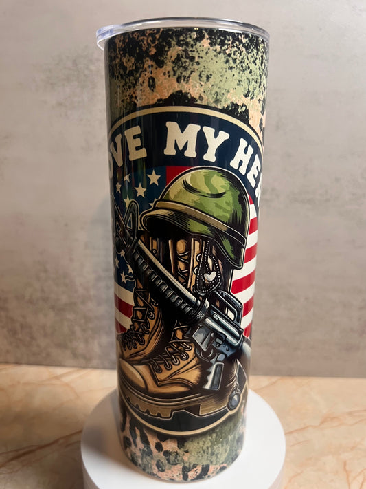 “I Love My Hero” with Clear Lid