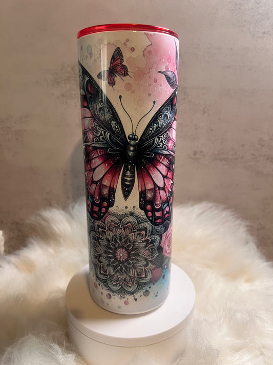 Butterfly with Red Lid