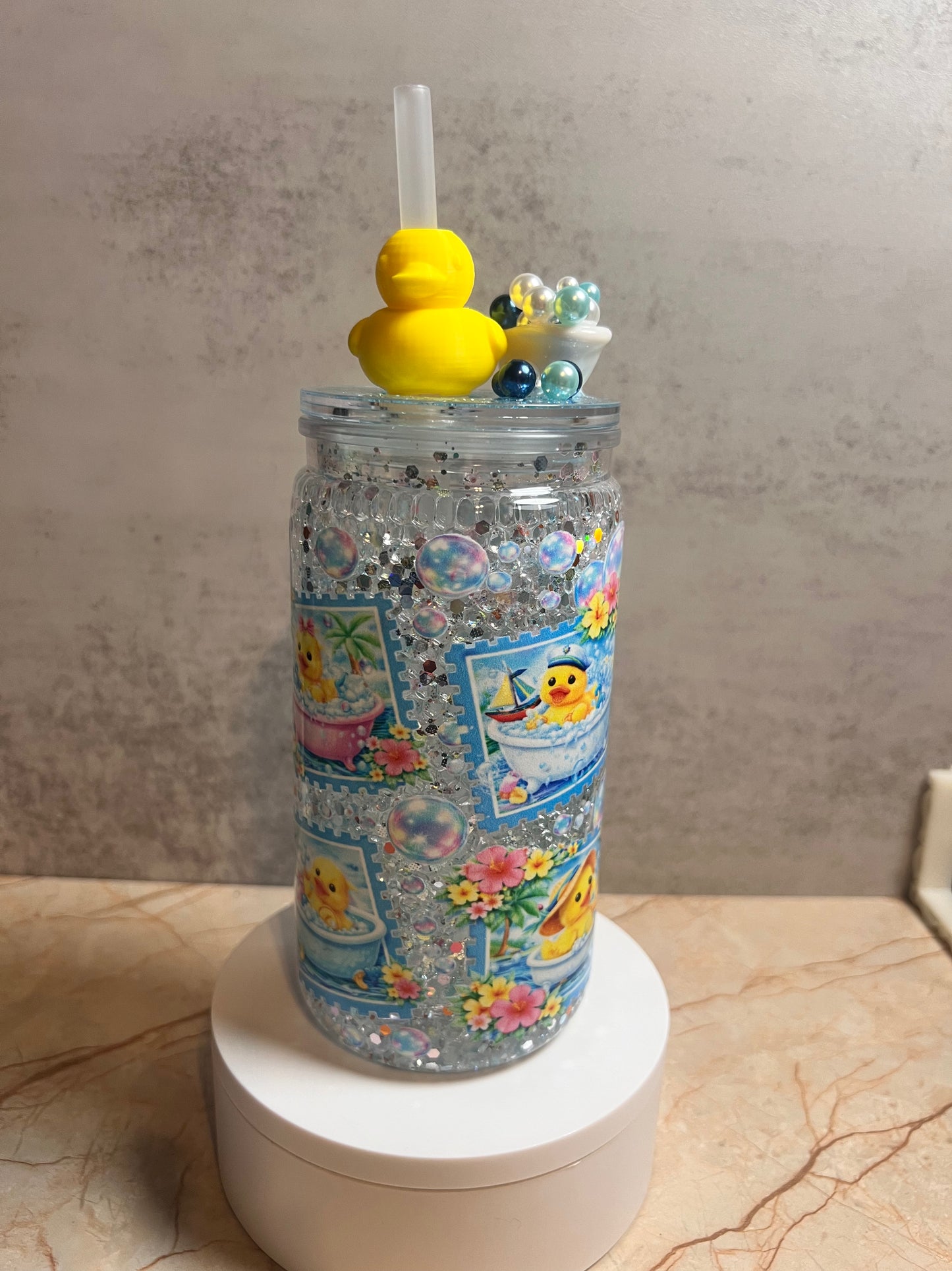Duck In Bathtub Snow Globe Tumbler