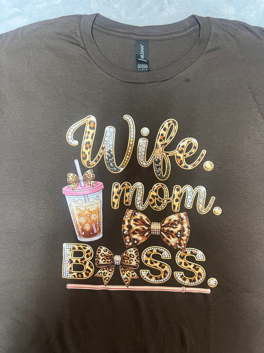 Wife Mom Boss in Dark Chocolate