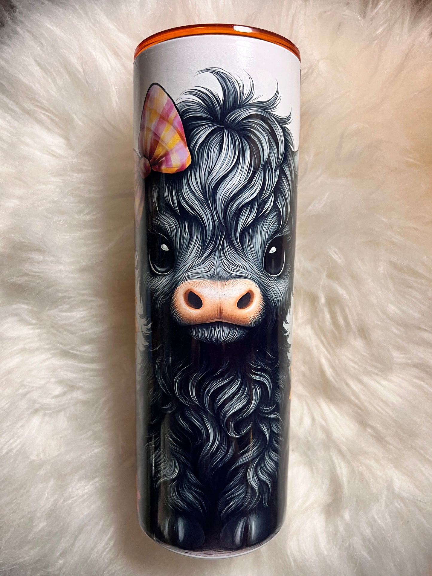 Black Cow with Orange Lid