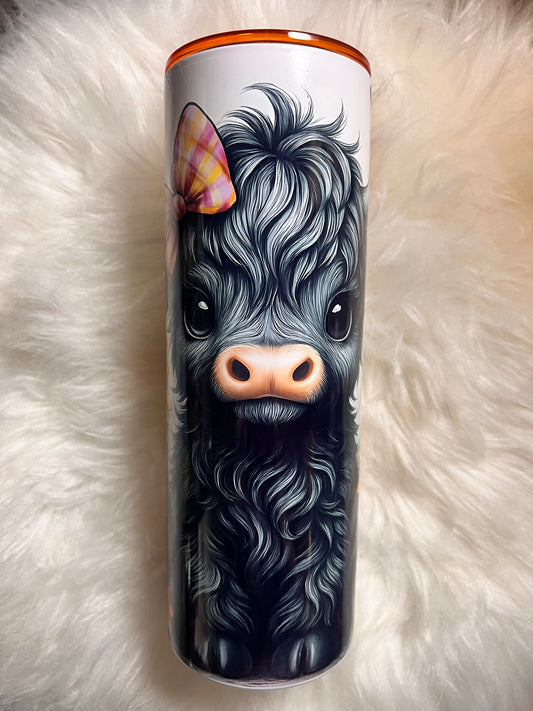 Black Cow with Orange Lid