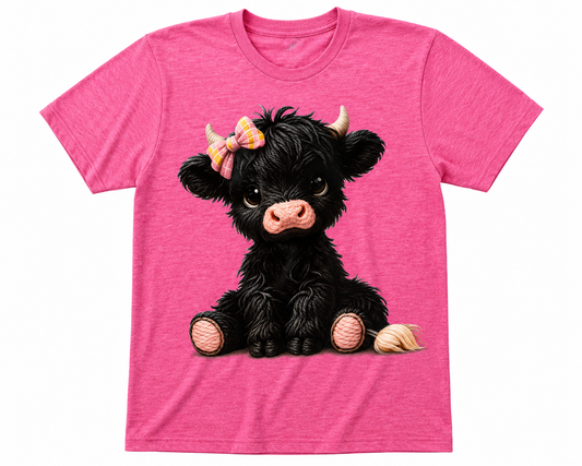 Black Cow Short Sleeve Shirt